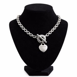 AUTHENTIC Tiffany&Co 925 Sterling Silver Return to Tiffany Toggle Chain Necklace